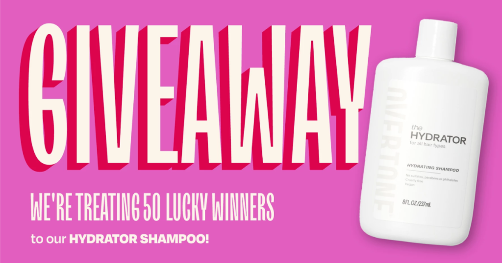 Overtone Is Giving Away 50 Bottles Of Their Hydration Shampoo, Designed To Keep Your Hair Vibrant And Healthy. Enter Now For Your Chance To Snag This Luxurious Haircare Product For Free!